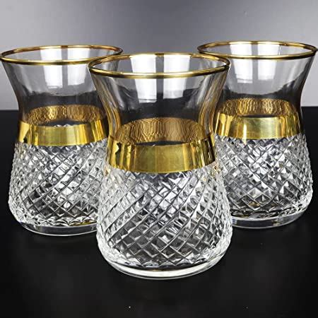 Amazon Com Turkish Tea Set For Glasses With Brass Holders Tray