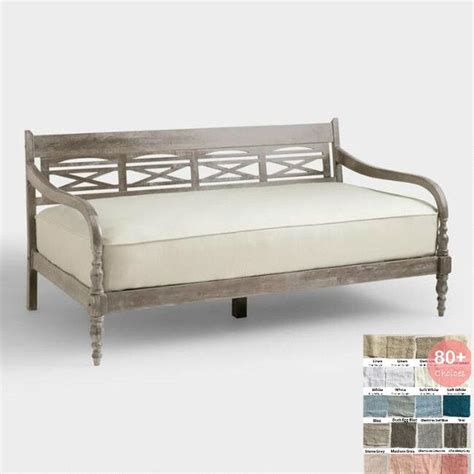Buy top selling products like hillsdale staci daybed with trundle in cherry and everyroom mason upholstered daybed with twin trundle. Natural Linen Daybed Slipcover, Upholstered Daybed fitted ...