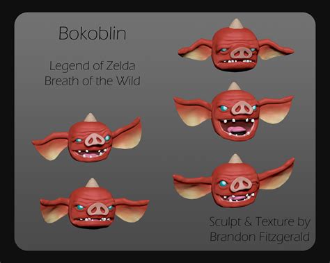 Artstation Legend Of Zelda Breath Of The Wild Bokoblin Expressions