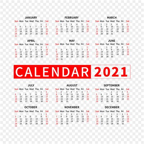Gambar 2021 Kalender Penyusunan Huruf Kalender Merah Hitam Tata Letak