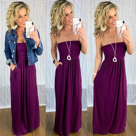 Your So Classic Pocket Maxi Dress Plum Privityboutique Springstyle