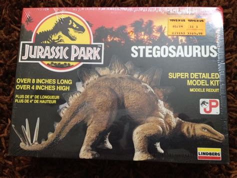 Lindberg Jurassic Park Stegosaurus Dinosaur Model Kit 1992 Nos New