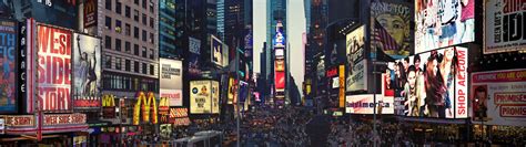 New York Buildings Skyscrapers Times Square Dual Multi Wallpaper