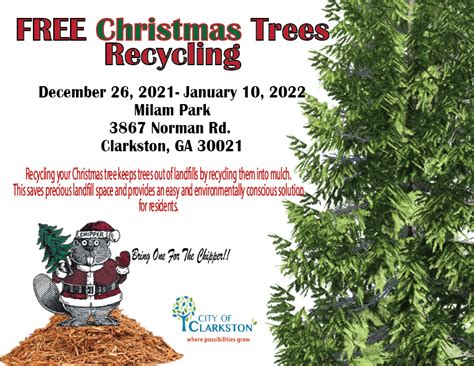 Free Christmas Trees Recycling City Of Clarkston GA