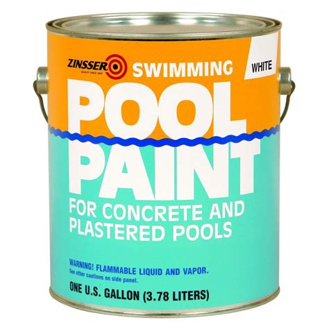 I want to achieve the all white look without it being too white. Zinsser 1 gal. White Flat Oil-Based Swimming Pool Paint ...