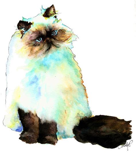 Seal Himalayan Cat Painting By Christy Freeman Stark