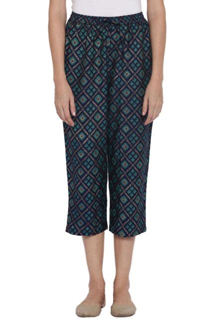 Rangmanch By Pantaloons Trousers And Leggings Pantaloons Blue Pants For