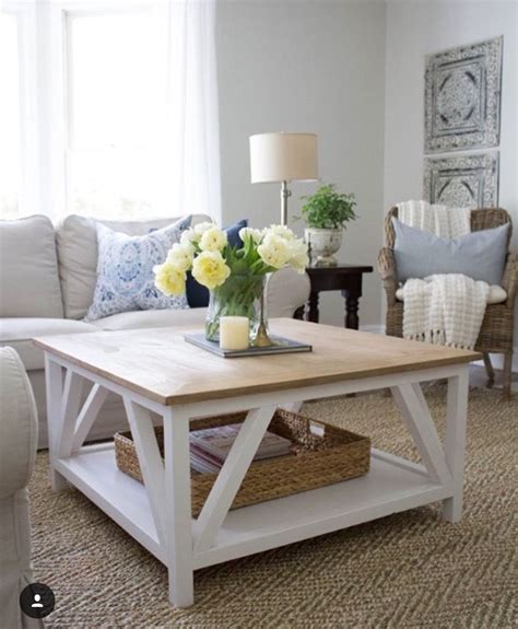 Diy square farmhouse coffee table how to make plans w planked top you can build 731. Pin by Courtney Fallon on Living Room | Modern farmhouse ...
