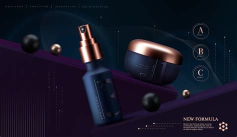 Premium Vector 3d Elegant Cosmetic Products Set Cream Jar Packaging