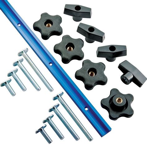 Buy Rockler Universal Aluminum T Track Kit 17 Piece 4 Length T Track Aluminum W Unique