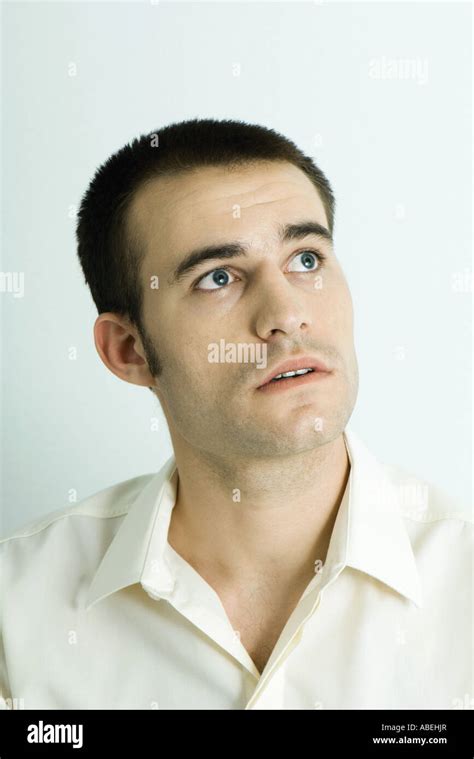 Man Looking Away Head And Shoulders Portrait Stock Photo Alamy