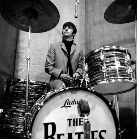 Ringo Star With His Ludwig Kit An AKG D And An AKG D Overhead Circa The Beatles