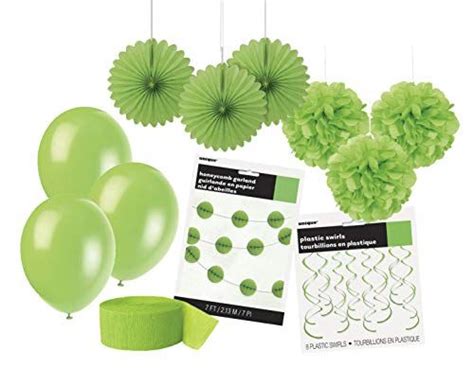 Unique Party 63842 63842 Lime Party Decorations Kit Lime Green Pack