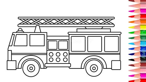 Mewarnai Gambar Mobil Pemadam Kebakaran 57 Koleksi Gambar