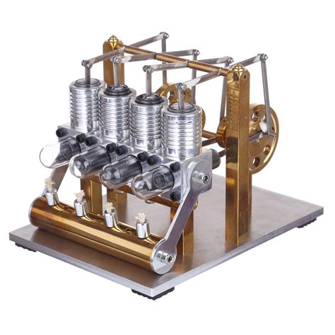 Stirling Engine Kit 4 Cylinder Row Balance Model Engine External