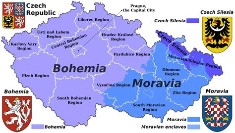 Moravska Češka - karta Moravska u Češkoj (Istočna Europa - Europa)