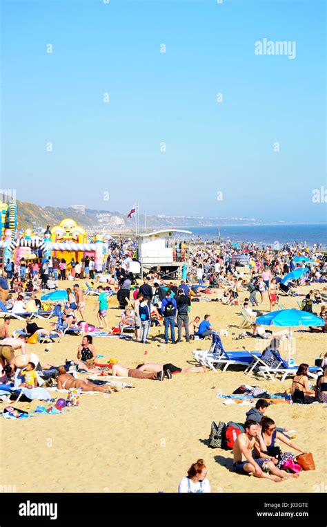 Crowded Beach Bournemouth Hi Res Stock Photography And Images Alamy