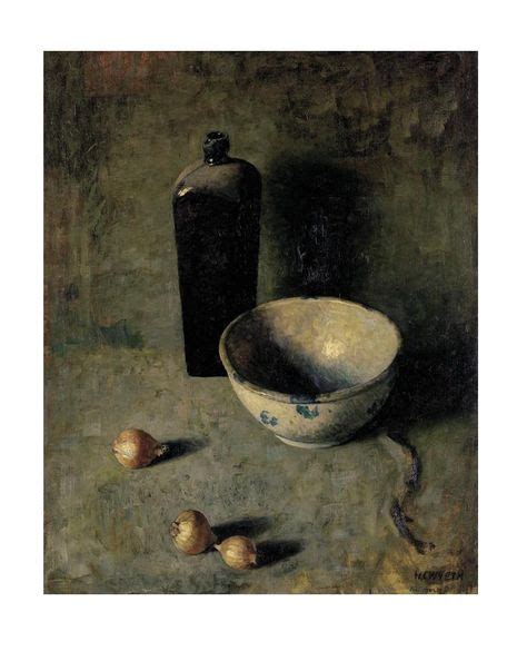 N C Wyeth 1882 1945 Still Life With Bowl Onions And Bottle