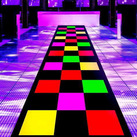 Neon Dance Floor Light Up Dance Floor Uv Blacklight Reactive Aisle Runners Glow In The Dark