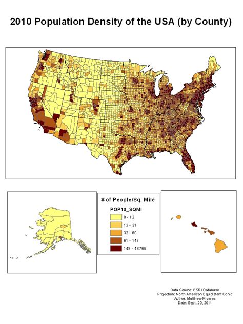 A Population Density Map For The Us By County A Scholar Without Paper