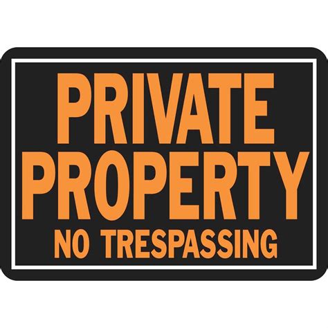 Private Property No Trespass Sign House Numbers Letters And Signs
