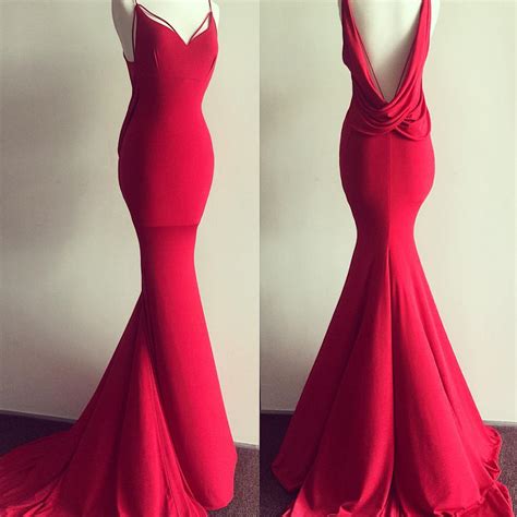 Gorgeous Mermaid Long Red Prom Dress Evening Dress On Storenvy