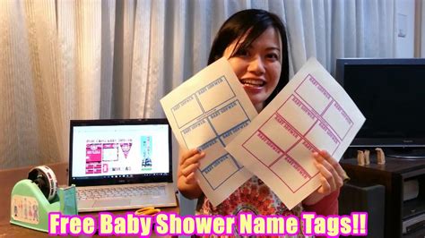 3 free printable signs for your baby shower! Printable Baby Shower Name Tags To Decorate Your Guests With! - YouTube