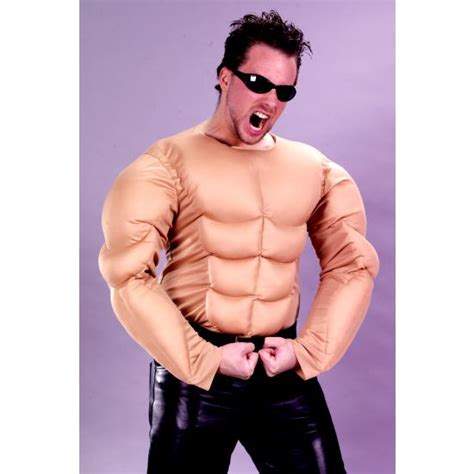 Eraspooky Funny Muscle Man Cosplay Mens Muscle Suit Tunic Halloween