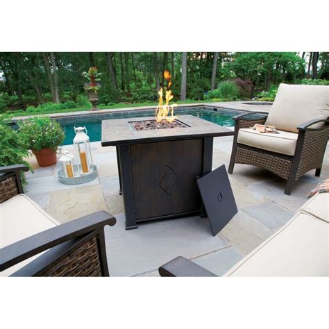 Extra features such as a vinyl cover, a grill, and a screen can. Lari 30in Gas Fire Table (68487A) - Outdoor Fireplaces ...