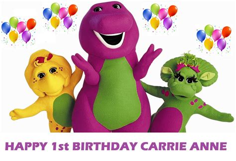 Barney And Friends Edible Cake Topper Decoration Ebay In 2022