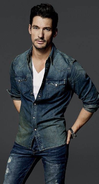 David Gandy Fall Combo Inspiration With A Denim Button Up Shirt With