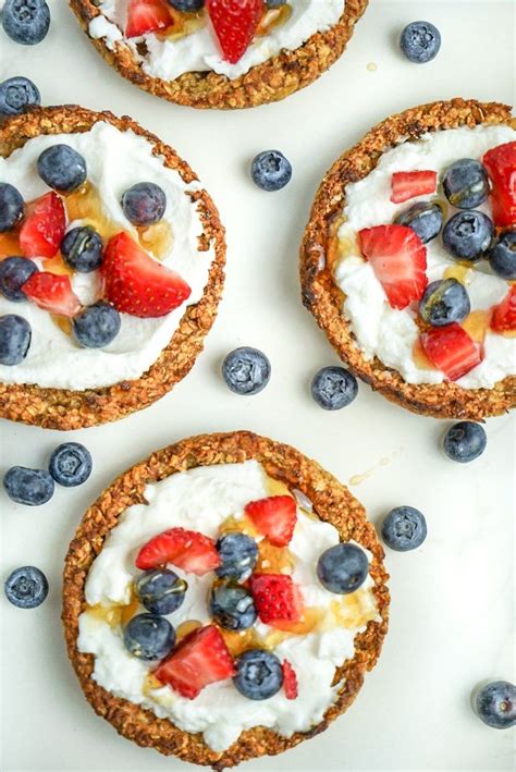 Breakfast Fruit Tarts With Baked Honey Oats Crusts Recipe Fruit