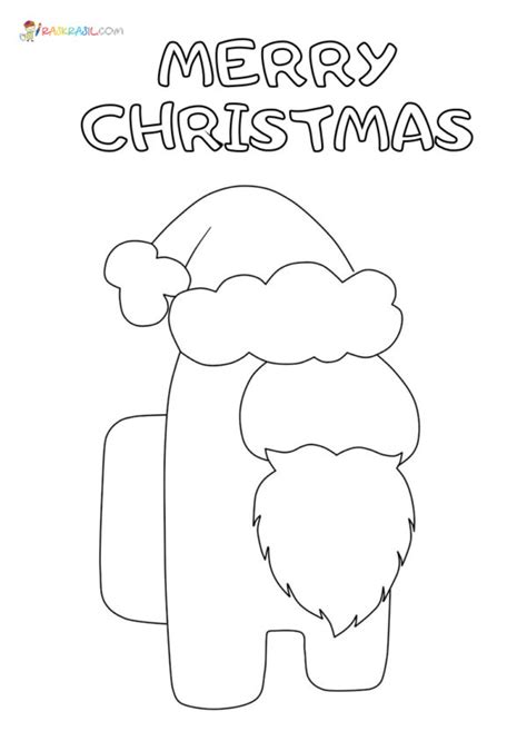 Among Us Coloring Pages Christmas Among Us Christmas Tree Coloring