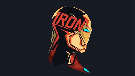 Wallpaper Iron Man Minimal Art 4k 8k Creative Graphics