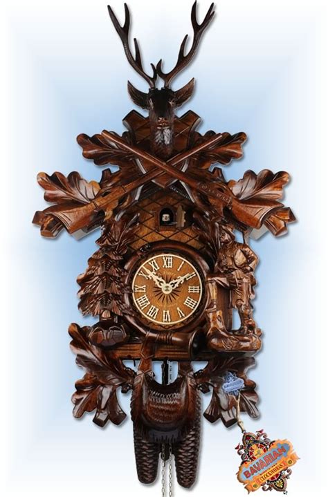 Adolf Herr The Deer Hunter I Cuckoo Clock 23 Bavarian Clockworks
