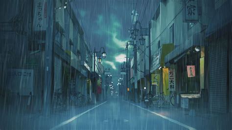 The Rainy Town Of Japan Bg Satoshi Ueda On Artstation At
