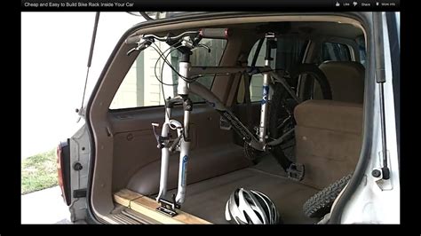 Cheap And Easy To Build Bike Rack Inside Your Car Youtube