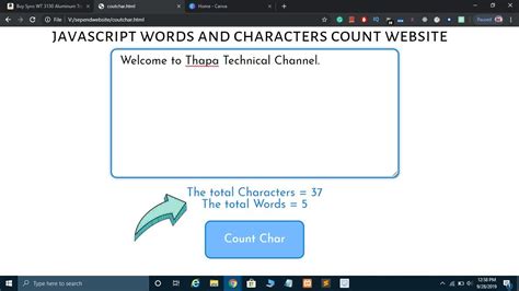 Create A Word And Character Counter Website Using Html Css Javascript
