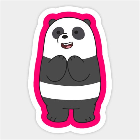 Panda We Bare Bears Panda Sticker Teepublic We Bare Bears Cute