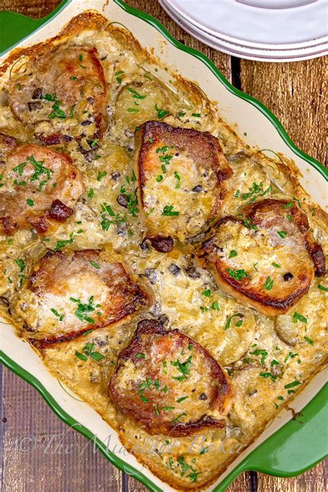 Uncover and bake 30 minutes longer or until meat and potatoes are tender. Pork Chops & Scalloped Potatoes Casserole - The Midnight ...