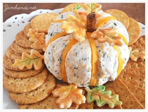 Cheddar Chive Pumpkin Shaped Cheese Ball Recipe Cheese Ball Recipes