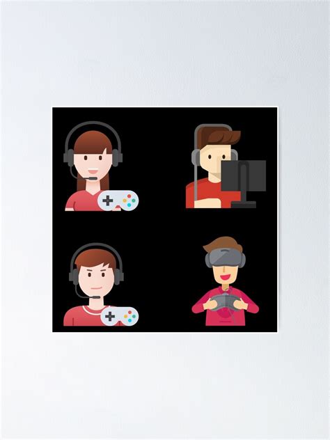 Typical Gamer Sticker Pack Poster For Sale By Mahdi300 Redbubble