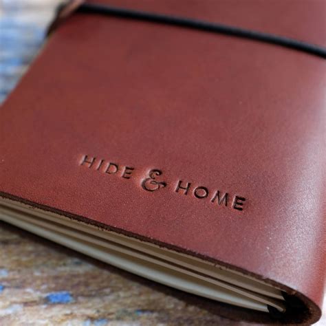 Travellers Leather Midori Notebook Cover By Hide And Home