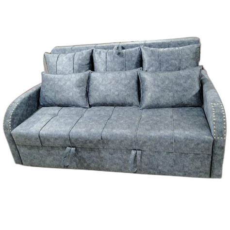 Velvet 3 Seater Grey Sofa Cum Bed At Rs 31500 In Dombivli Id 26331386297