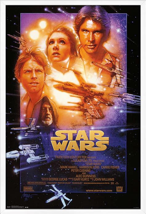 Star Wars A New Hope One Sheet Wall Poster 22375 X 34 Framed