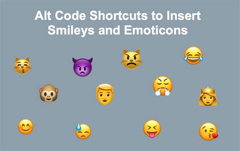 Alt Code Shortcuts For Emoji Smileys And Emoticons Webnots