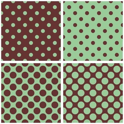 Polka Dots On Fresh Mint Green Background Retro Seamless Vector Pattern