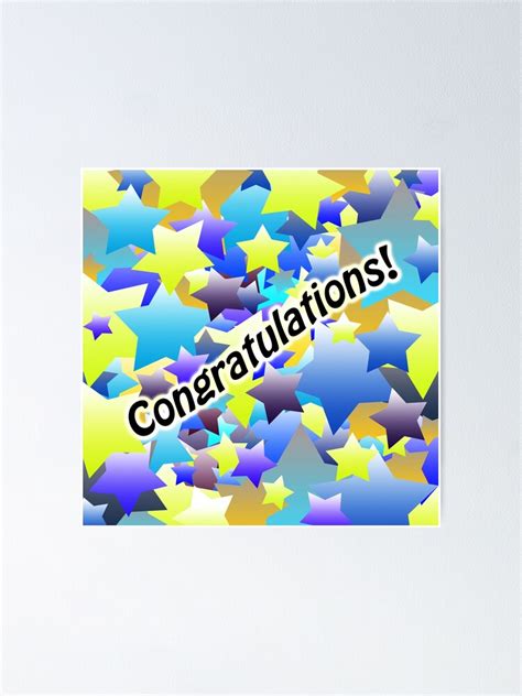 Congratulation Stars Poster By Blakcirclegirl Redbubble