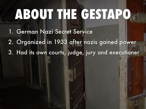The Gestapo By Skylar Byrns