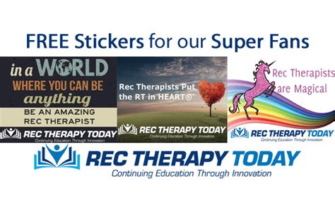 Free Rec Therapy Today Stickers For Our Super Fans Rec Therapy Today